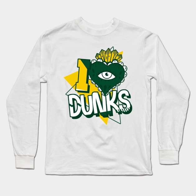 Noble Green I Love Dunks Long Sleeve T-Shirt by funandgames